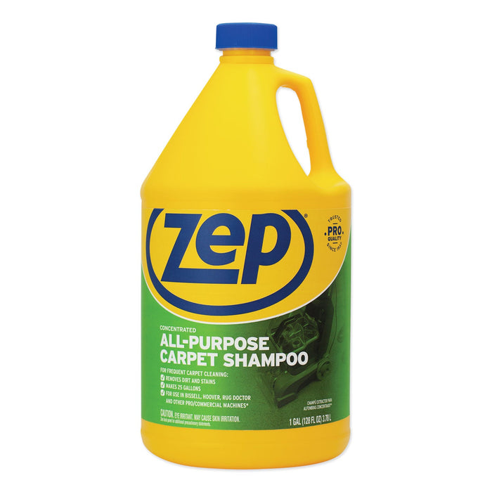 Zep Commercial Concentrated All-Purpose Carpet Shampoo, Unscented, 1 gal Bottle