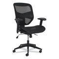 HON Prominent High-Back Task Stool, Supports Up to 250 lb, 15.94" to 19.69" Seat Height, Black