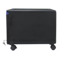 Storex Single-Drawer Mobile Filing Cabinet, 1 Legal/Letter-Size File Drawer, Black/Blue, 14.75" x 18.25" x 12.75"