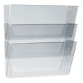 Storex Wall File, 3 Sections, Legal Size 16" x 4" x 14", Clear, 3/Set