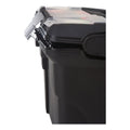 Storex Premium Mobile File Transport Box with Telescoping Handle and Organizer Tray, Letter Files, 15" x 16.38" x 14.25", Black/Gray
