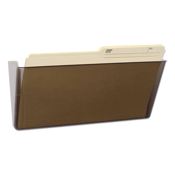 Storex Unbreakable Magnetic Wall File, Legal/Letter Size, 16" x 4" x 7", Smoke