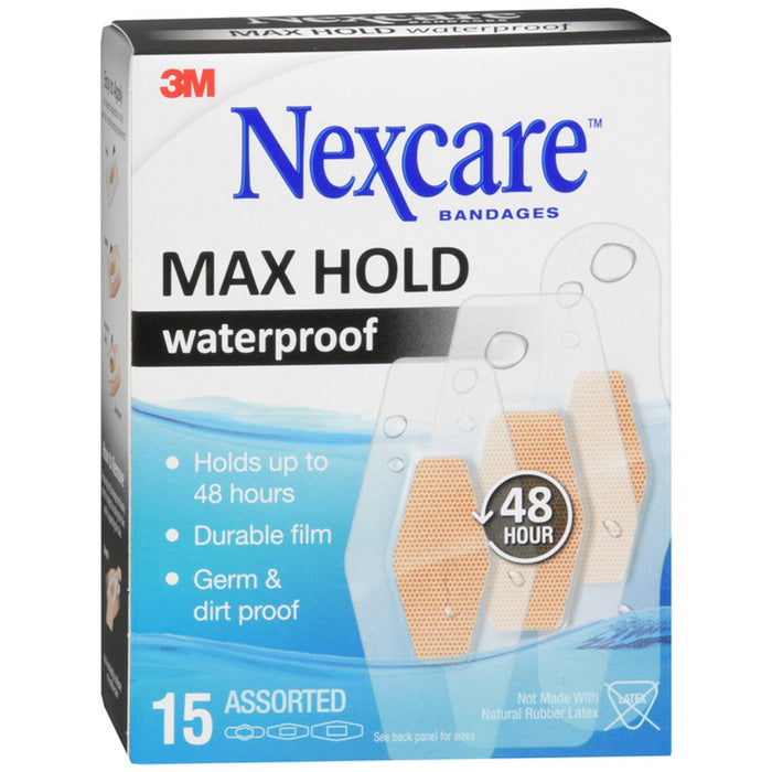 Nexcare Max Hold Waterproof Assorted Bandages - 15ct by Pasteur Pharmacy