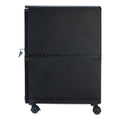 Storex Two-Drawer Mobile Filing Cabinet, 2 Legal/Letter-Size File Drawers, Black, 14.75" x 18.25" x 26"