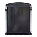 Storex Mobile Filing Cabinet with Metal Siding, 2 Letter-Size File Drawers, Silver/Black, 19" x 15" x 23"