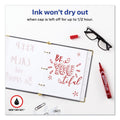 Avery MARKS A LOT Large Desk-Style Permanent Marker, Broad Chisel Tip, Red, Dozen (8887)