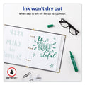 Avery MARKS A LOT Regular Desk-Style Permanent Marker, Broad Chisel Tip, Green, Dozen (7885)