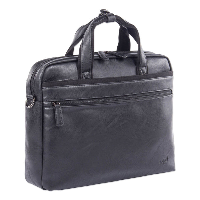 Swiss Mobility Valais Executive Briefcase, Fits Devices Up to 15.6", Leather, 4.75 x 4.75 x 11.5, Black