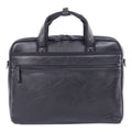 Swiss Mobility Valais Executive Briefcase, Fits Devices Up to 15.6", Leather, 4.75 x 4.75 x 11.5, Black