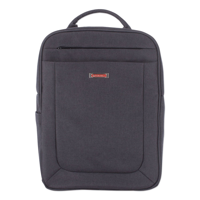 Swiss Mobility Cadence 2 Section Business Backpack, Fits Devices Up to 15.6", Polyester, 6 x 6 x 17, Charcoal