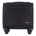 Swiss Mobility Purpose Overnight Business Case On Spinner Wheels, Fits Devices Up to 15.6", Polyester, 9.5 x 9.5 x 17.5, Black