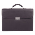 Swiss Mobility Milestone Briefcase, Fits Devices Up to 15.6", Leather, 5 x 5 x 12, Brown