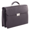 Swiss Mobility Milestone Briefcase, Fits Devices Up to 15.6", Leather, 5 x 5 x 12, Brown