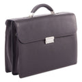 Swiss Mobility Milestone Briefcase, Fits Devices Up to 15.6", Leather, 5 x 5 x 12, Brown