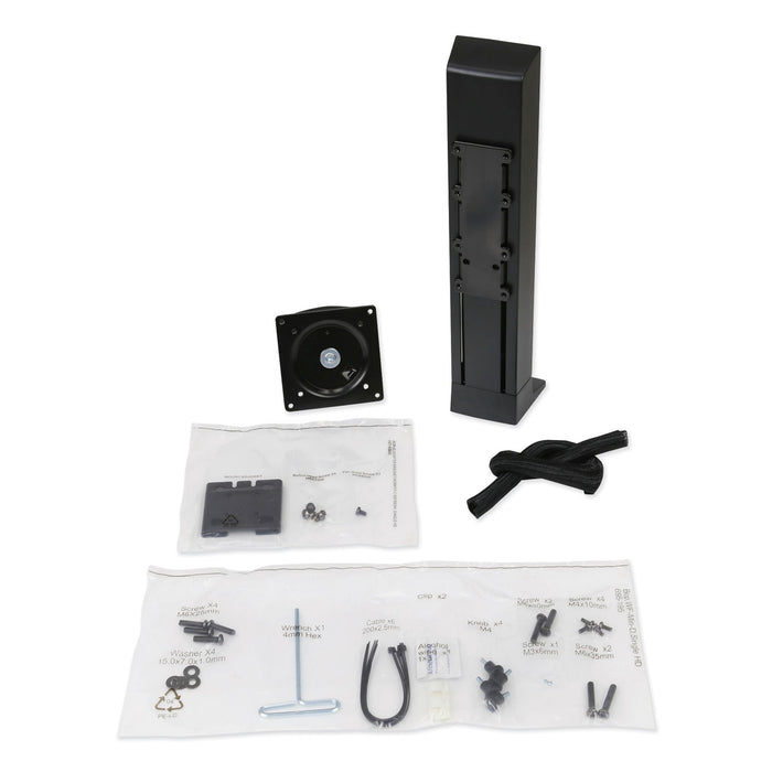 WorkFit Monitor Riser, For 24" Monitors, 30 Degree Tilt, Black, Supports 16 lb