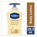 Vaseline Intensive Care Essential Healing Body Lotion, 20.3 oz, Pump Bottle, 4/Carton