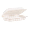 ProPlanet Hinged Lid Containers, Hoagie Container, 6.5 x 9 x 2.8, White, Plastic, 200/Carton