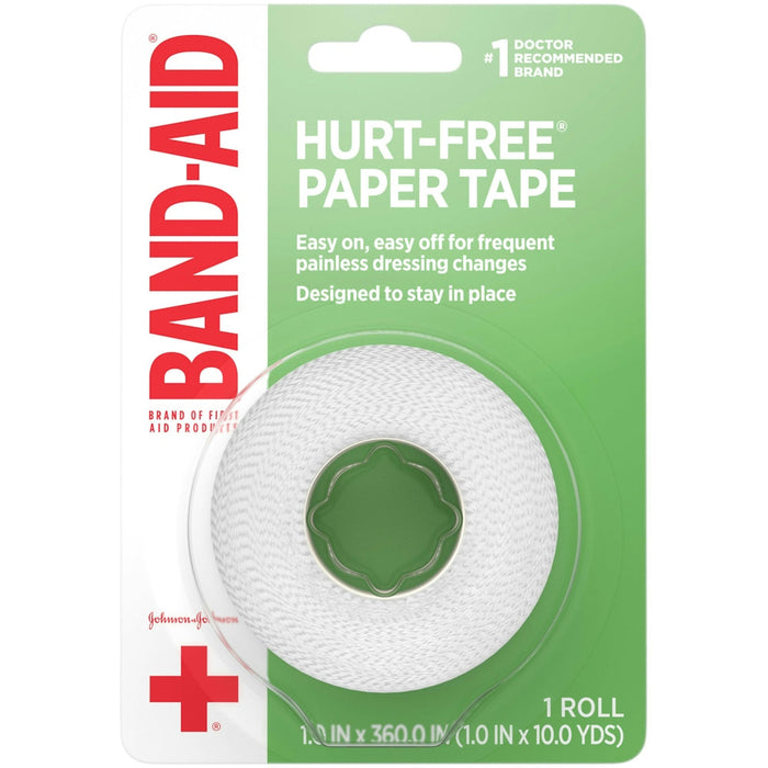 Band-Aid Brand First Hurt-Free Medical Adhesive Paper Tape For Wound Dressings, 1 In By 10 Yd by Pasteur Pharmacy