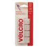 VELCRO Sticky-Back Fasteners, Removable Adhesive, 0.88" x 0.88", White, 12/Pack