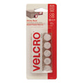 VELCRO Sticky-Back Fasteners, Removable Adhesive, 0.63" dia, White, 15/Pack