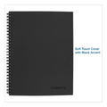 Cambridge Wirebound Business Notebook, 1 Subject, Wide/Legal Rule, Black Cover, 11 x 8.5, 80 Sheets
