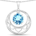 8.75 Carat Genuine Swiss Blue Topaz .925 Sterling Silver Pendant by Bids.com