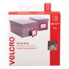 VELCRO Sticky-Back Fasteners, Removable Adhesive, 0.75" dia, White, 200/Box