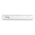 Westcott Transparent Shatter-Resistant Plastic Ruler, Standard/Metric, 6" Long, Clear