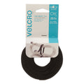 VELCRO ONE-WRAP Pre-Cut Thin Ties, 0.25" x 8", Black, 25/Pack