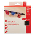 VELCRO Sticky-Back Fasteners with Dispenser, Removable Adhesive, 0.75" x 15 ft, Black