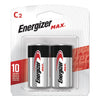 Energizer MAX Alkaline C Batteries, 1.5 V, 2/Pack
