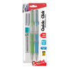 Pentel QUICK CLICK Mechanical Pencil, 0.7 mm, HB (#2.5), Black Lead, Assorted Barrel Colors, 2/Pack