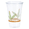 Dart Bare Eco-Forward RPET Cold Cups 20 oz, Leaf Design, Clear, 50/Pack, 12 Packs/Carton