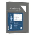 Southworth 25% Cotton Diamond White Business Paper, 95 Bright, 20 lb Bond Weight, 8.5 x 11, 500/Ream