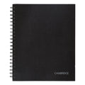 Cambridge Hardbound Notebook with Pocket, 1 Subject, Wide/Legal Rule, Black Cover, 11 x 8.5, 96 Sheets