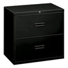 HON 400 Series Lateral File, 2 Legal/Letter-Size File Drawers, Black, 30" x 18" x 28"