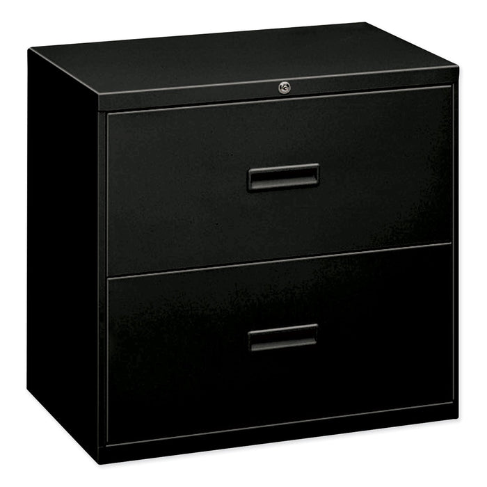 HON 400 Series Lateral File, 2 Legal/Letter-Size File Drawers, Black, 30" x 18" x 28"