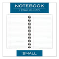 Cambridge Wirebound Business Notebook, 1 Subject, Wide/Legal Rule, Black Cover, 8 x 5, 80 Sheets