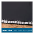 Cambridge Wirebound Business Notebook, 1 Subject, Wide/Legal Rule, Black Cover, 8 x 5, 80 Sheets