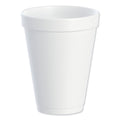 Dart Foam Drink Cups, 12 oz, White, 25/Bag, 40 Bags/Carton
