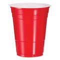 Dart Solo Plastic Party Cold Cups, 16 oz, Red, 50/Bag, 20 Bags/Carton