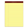TOPS Docket Gold Ruled Perforated Pads, Wide/Legal Rule, 50 Canary-Yellow 8.5 x 11.75 Sheets, 12/Pack