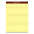 TOPS Docket Gold Ruled Perforated Pads, Wide/Legal Rule, 50 Canary-Yellow 8.5 x 11.75 Sheets, 12/Pack