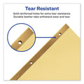 Avery Preprinted Black Leather Tab Dividers w/Gold Reinforced Edge, 31-Tab, 1 to 31, 11 x 8.5, Buff, 1 Set