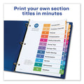 Avery Customizable TOC Ready Index Multicolor Tab Dividers, 12-Tab, 1 to 12, 11 x 8.5, White, Traditional Color Tabs, 6 Sets