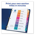 Avery Customizable TOC Ready Index Multicolor Tab Dividers, 8-Tab, 1 to 8, 11 x 8.5, White, Traditional Color Tabs, 1 Set