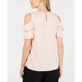 Jm Collection Plus Size Embellished Ruffled Top, casabella Size 1X by Vanessa Jane