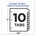 Avery Customizable TOC Ready Index Black and White Dividers, 10-Tab, 1 to 10, 11 x 8.5, 1 Set
