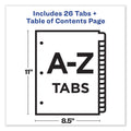 Avery Customizable TOC Ready Index Multicolor Tab Dividers, 26-Tab, A to Z, 11 x 8.5, White, Traditional Color Tabs, 1 Set