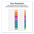 Avery Customizable TOC Ready Index Multicolor Tab Dividers, 10-Tab, 1 to 10, 11 x 8.5, White, Traditional Color Tabs, 1 Set